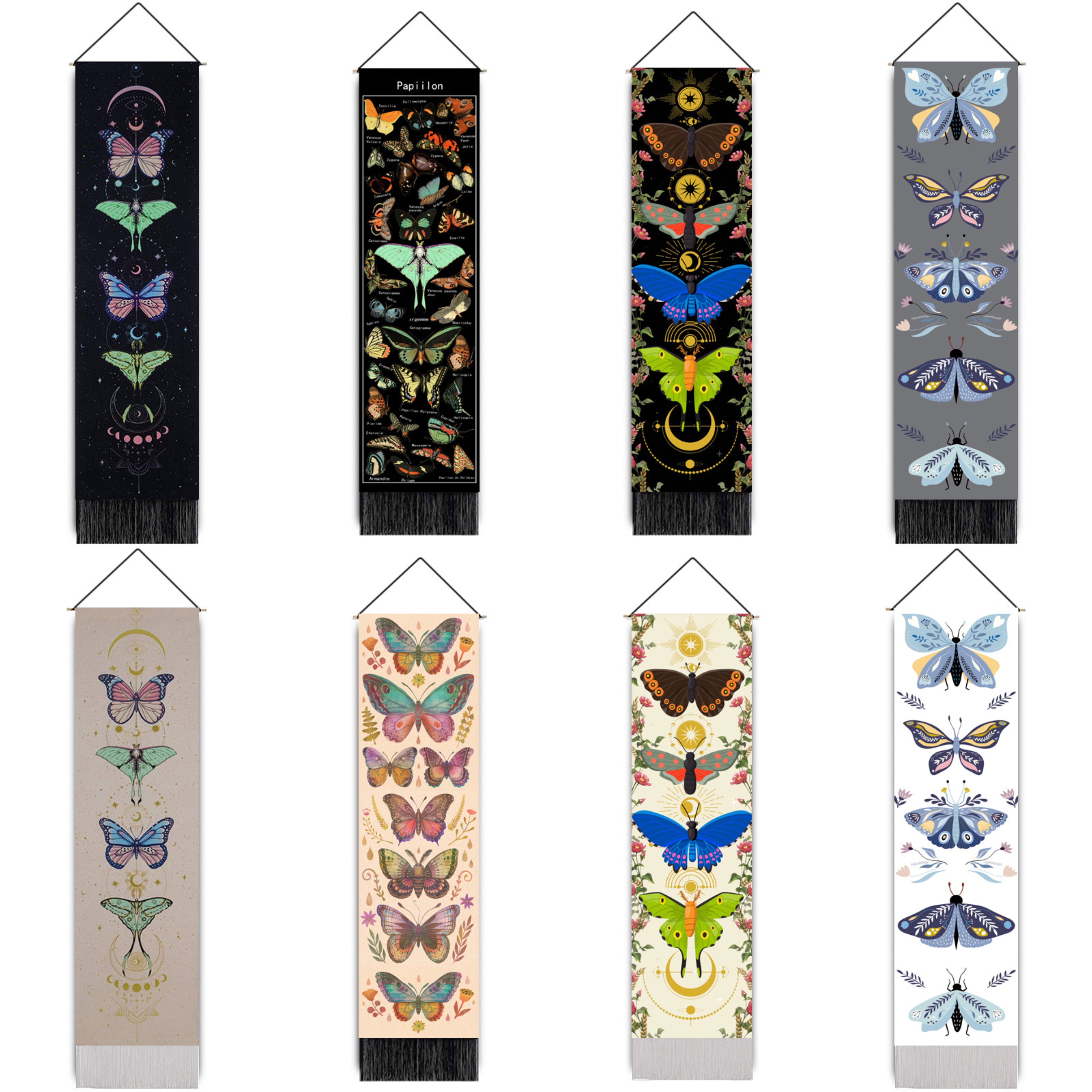  Lourny Butterfly and Plant Long Vertical Tapestry - 2