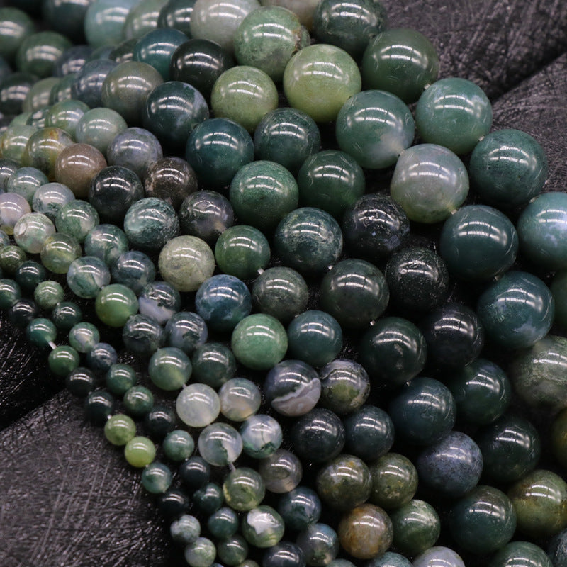 Moss Agate Loose Bead Strand