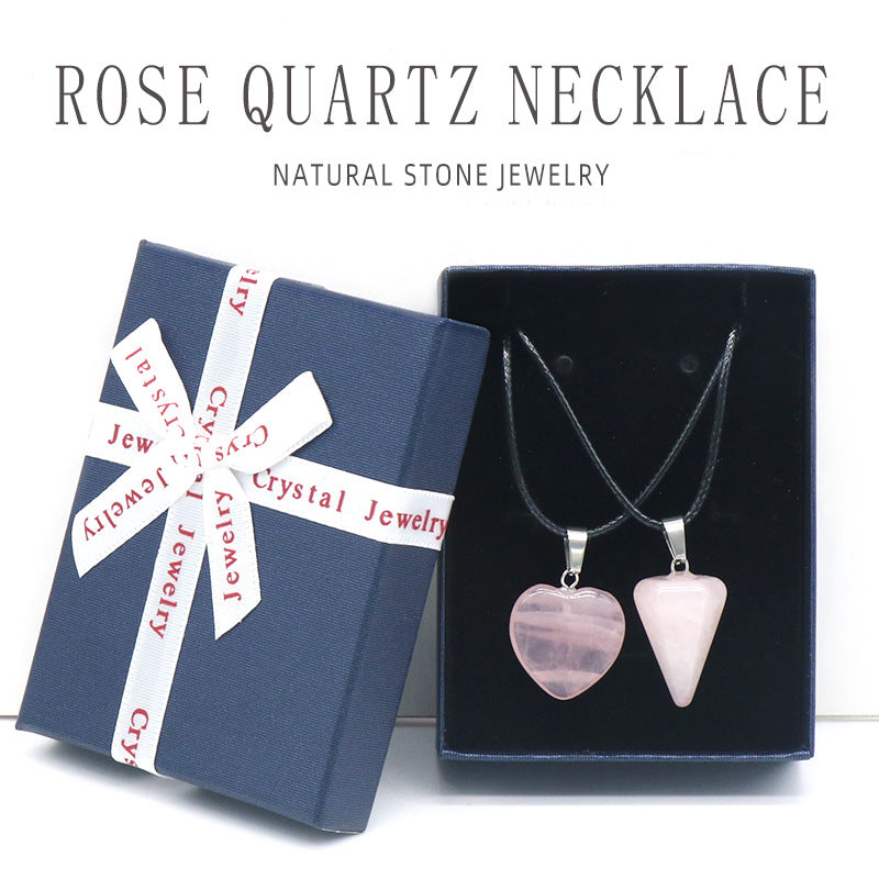 Rose Quartz Necklace Set