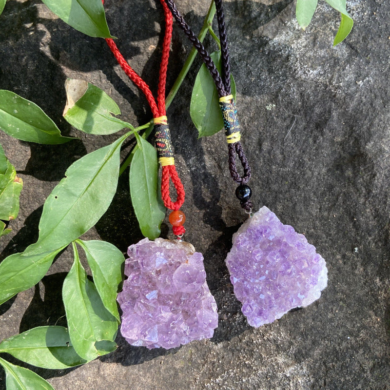 Amethyst Cluser Keychain Hanger