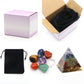 Chakra Tumble&Resin Chakra Pyramid Set