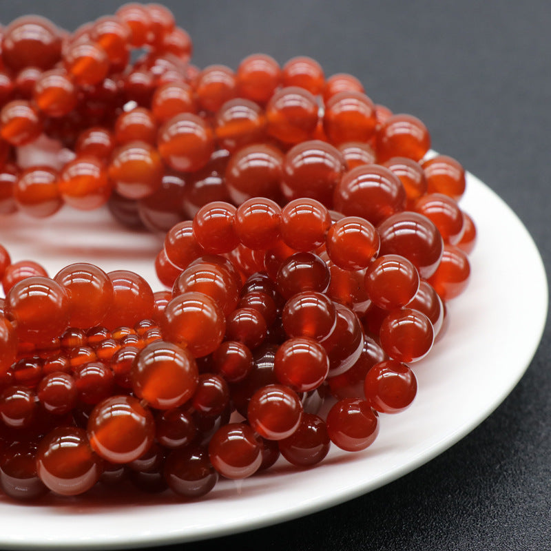 Red Agate Loose Bead Strand