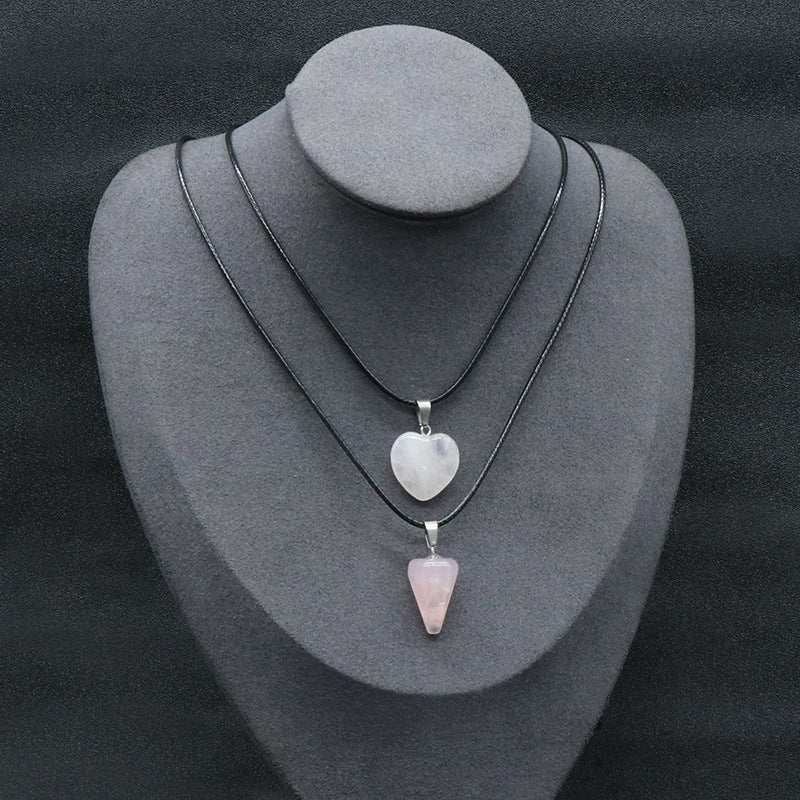 Rose Quartz Necklace Set