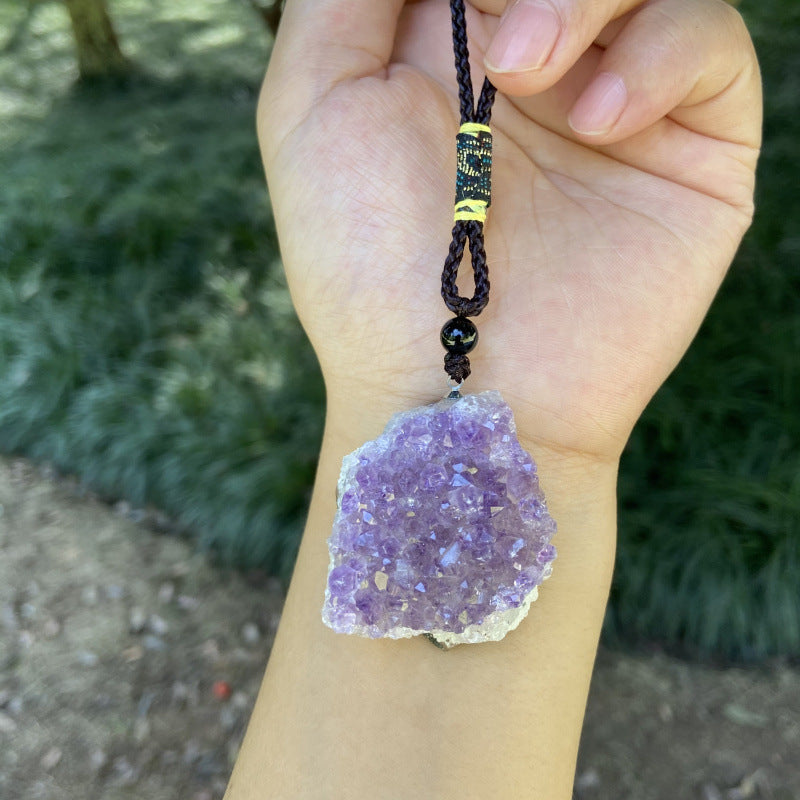 Amethyst Cluser Keychain Hanger