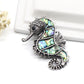 Abalone Shell Seahorse Brooch/Pendant