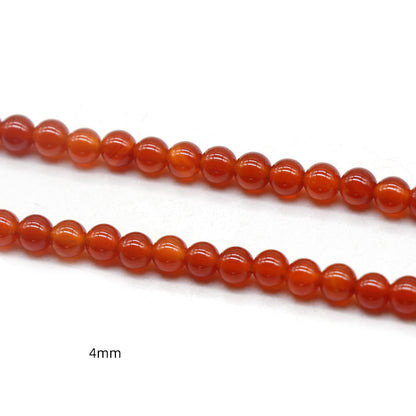 Red Agate Loose Bead Strand