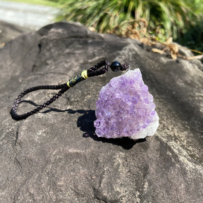 Amethyst Cluser Keychain Hanger