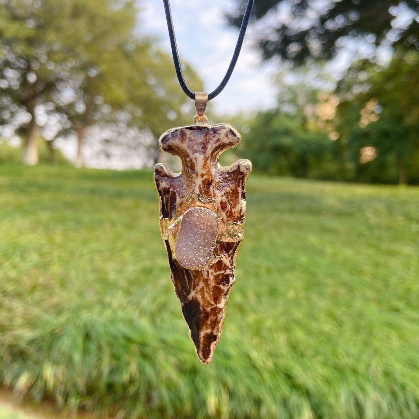 Agate Cluster Necklace