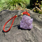 Amethyst Cluser Keychain Hanger