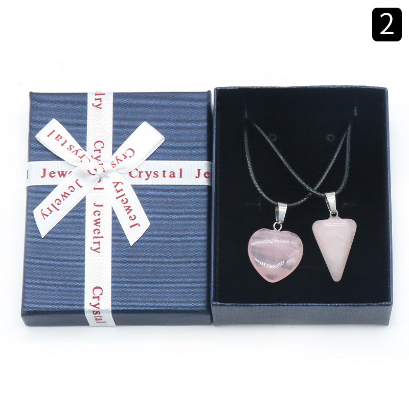 Rose Quartz Necklace Set