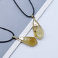 Gold/Silver Plated Amethyst&Citrine Raw Necklace