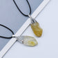 Gold/Silver Plated Amethyst&Citrine Raw Necklace