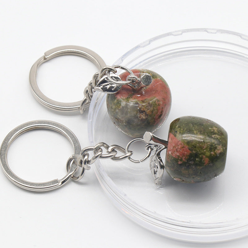 Crystal Apple Keychain