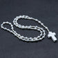 Prayer Bead Crystal Cross Necklace