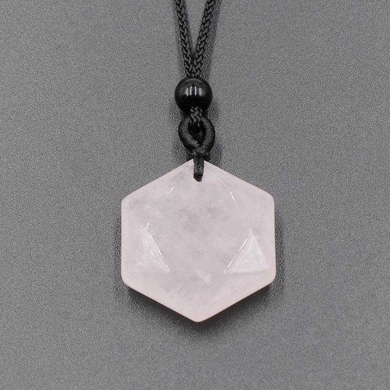 Crystal Hexagon Merkaba Star Necklace