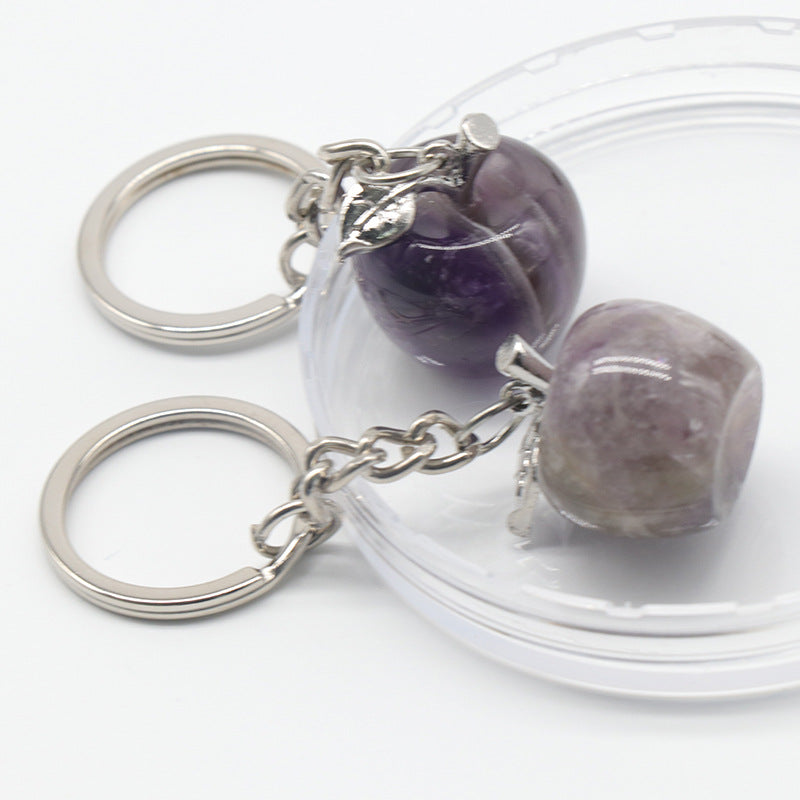 Crystal Apple Keychain