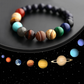 Blue Sandstone Chakra Bead Planet Charm Bracelet