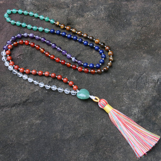 Chakra Prayer Beads Neckalce