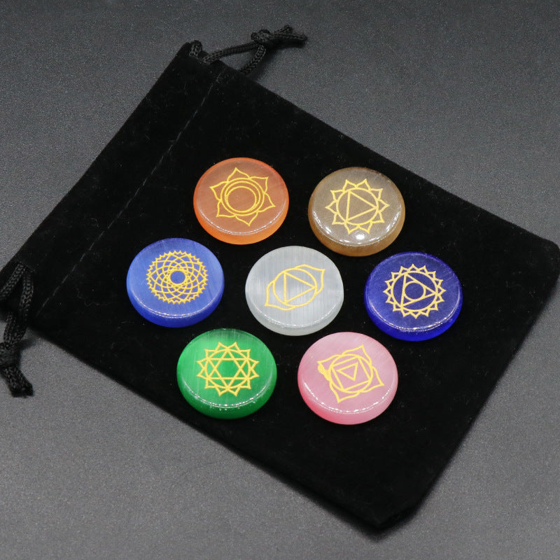 Cat Eye Chakra Mini Button