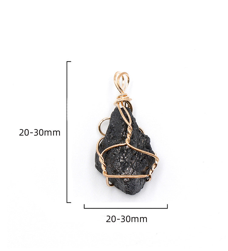 Wire Wrapped Crystal Raw Pendant