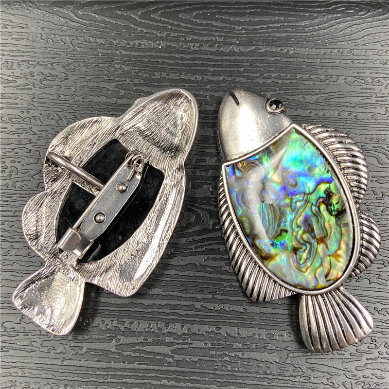 Abalone Shell Fish Brooch&Pendant