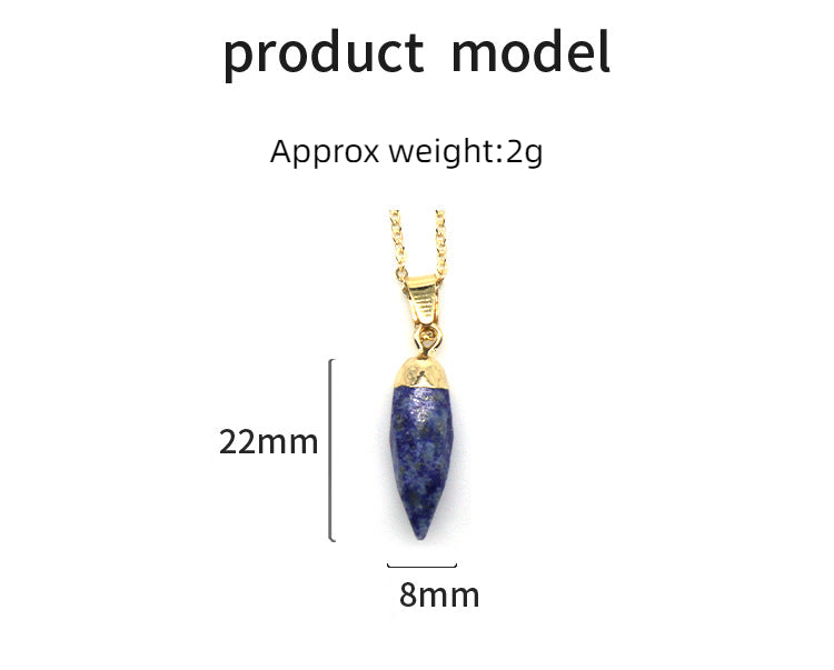 Bullet Shaped Crystal Pendant