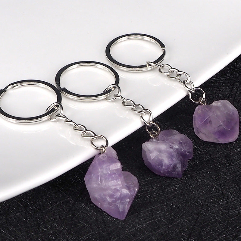 Amethyst Teeth Keychain