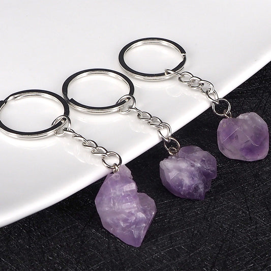 Amethyst Teeth Keychain