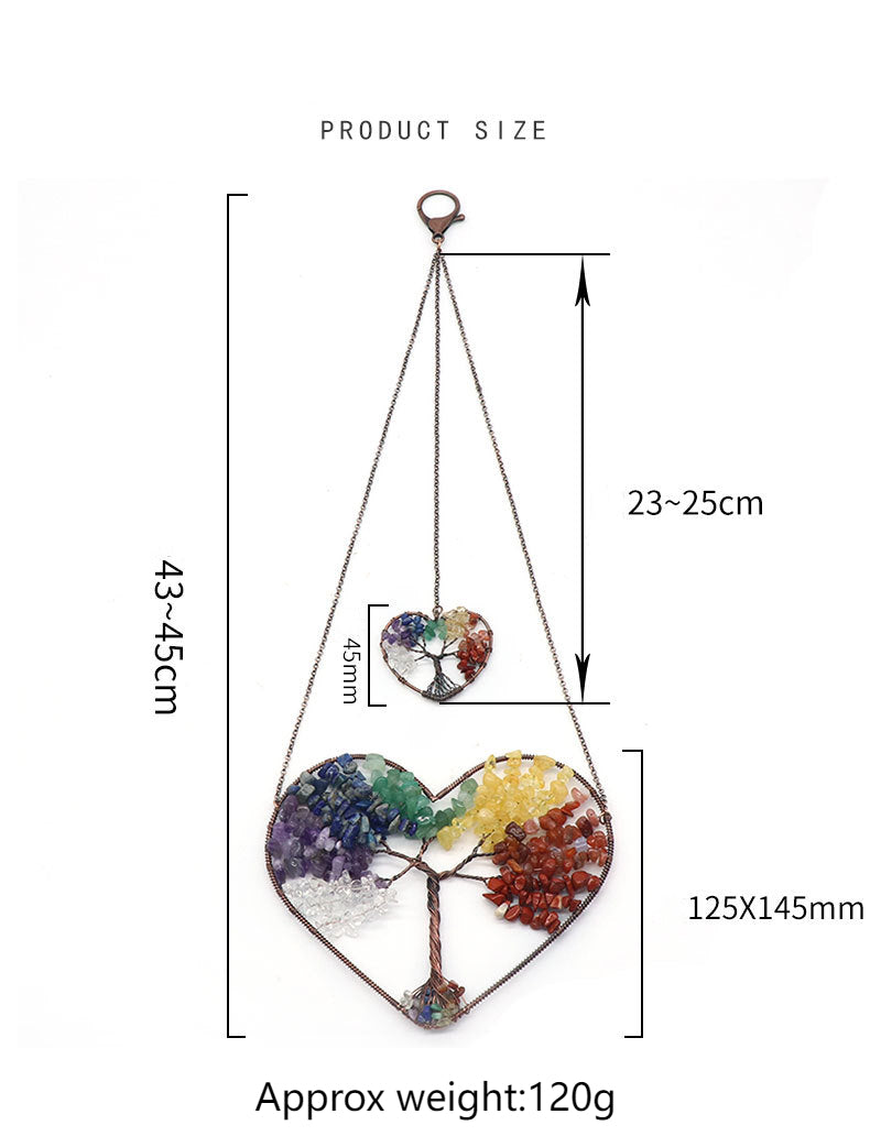 Heart Tree of Life Dream Catcher Hanging Ornament