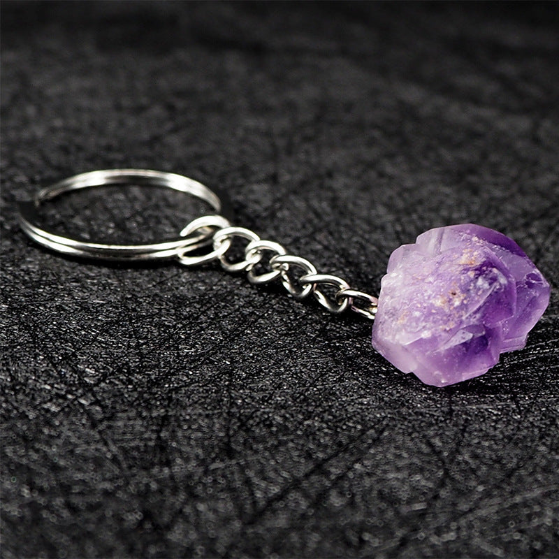 Amethyst Teeth Keychain