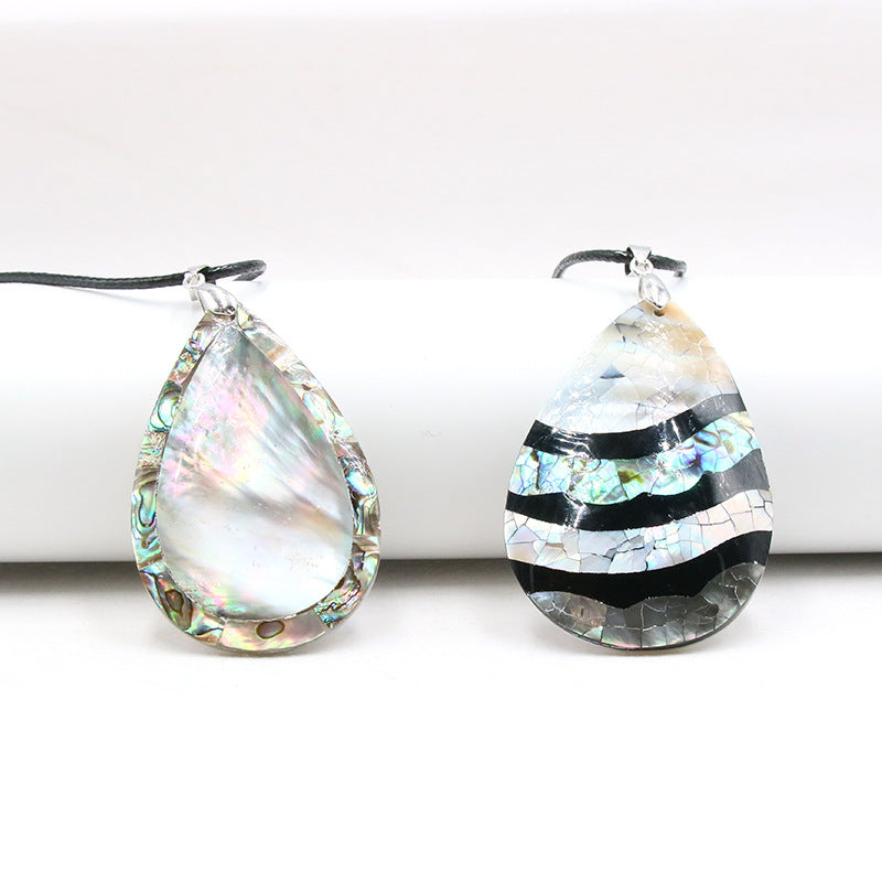 Abalone Shell Tear Drop Necklace