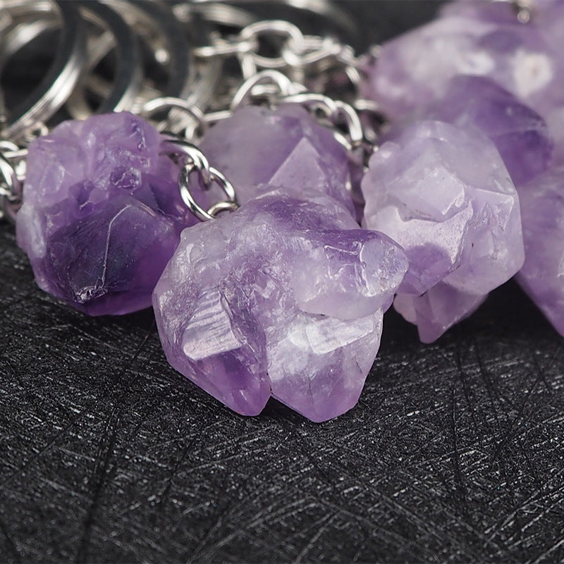 Amethyst Teeth Keychain