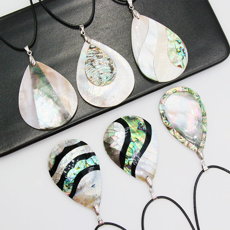 Abalone Shell Tear Drop Necklace