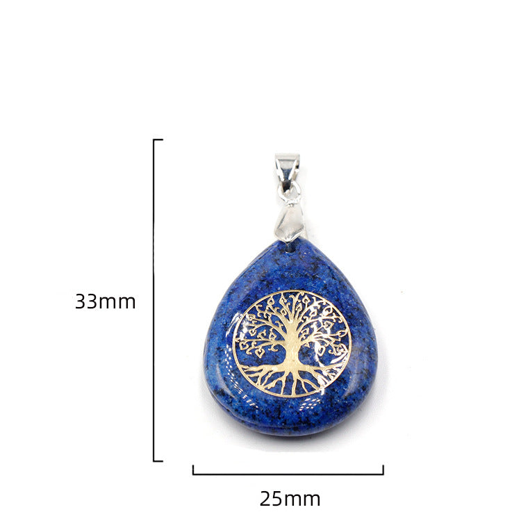 Tree of Life Crystal Droplet Pendant/Necklace