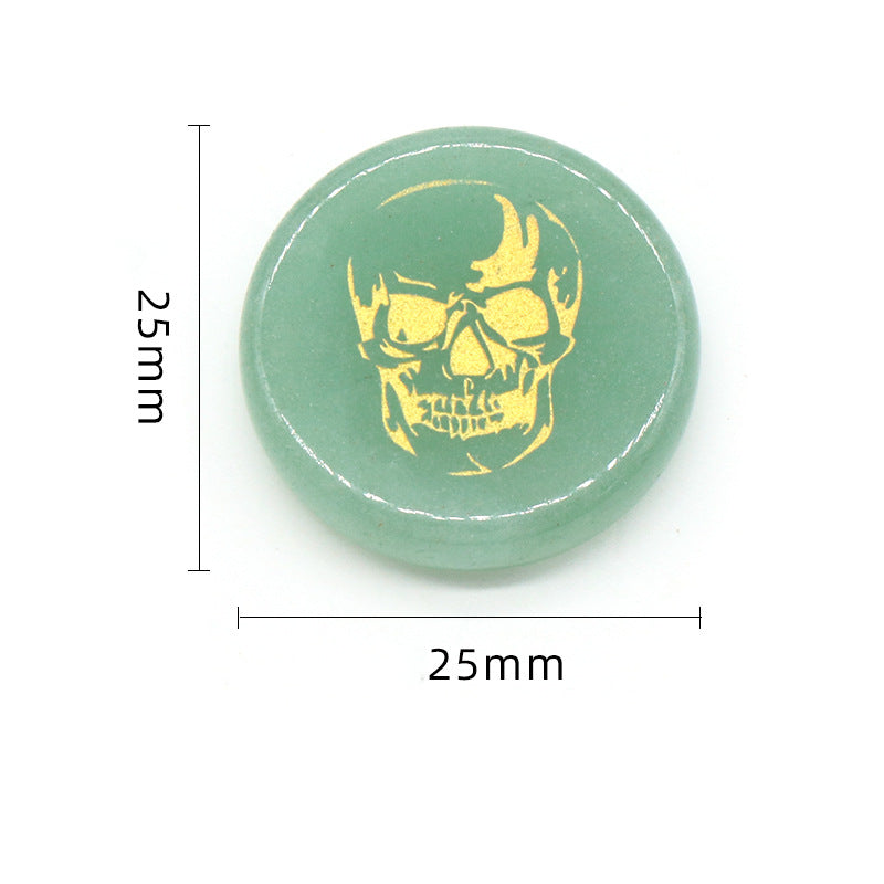 Skull Symbol Crystal Mini Button