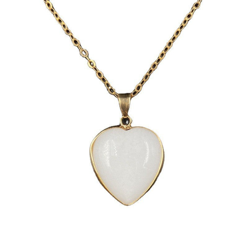 Gold Round Plated Heart Necklace