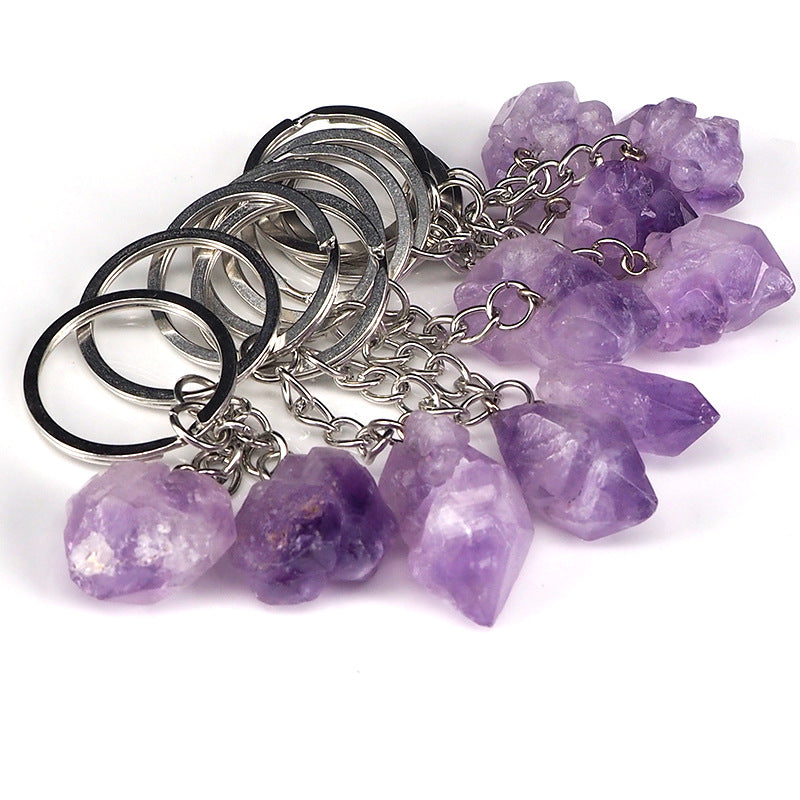 Amethyst Teeth Keychain