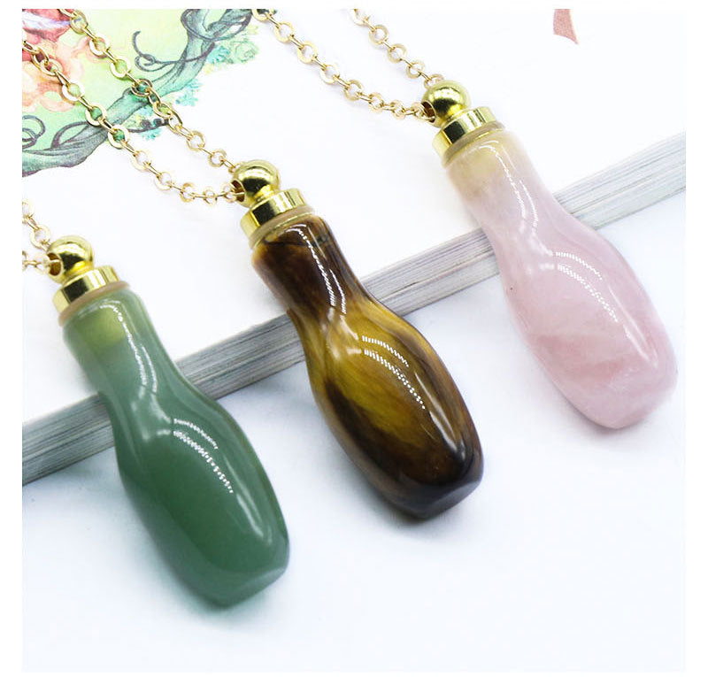 Crytsal Perfume Bottle Necklace