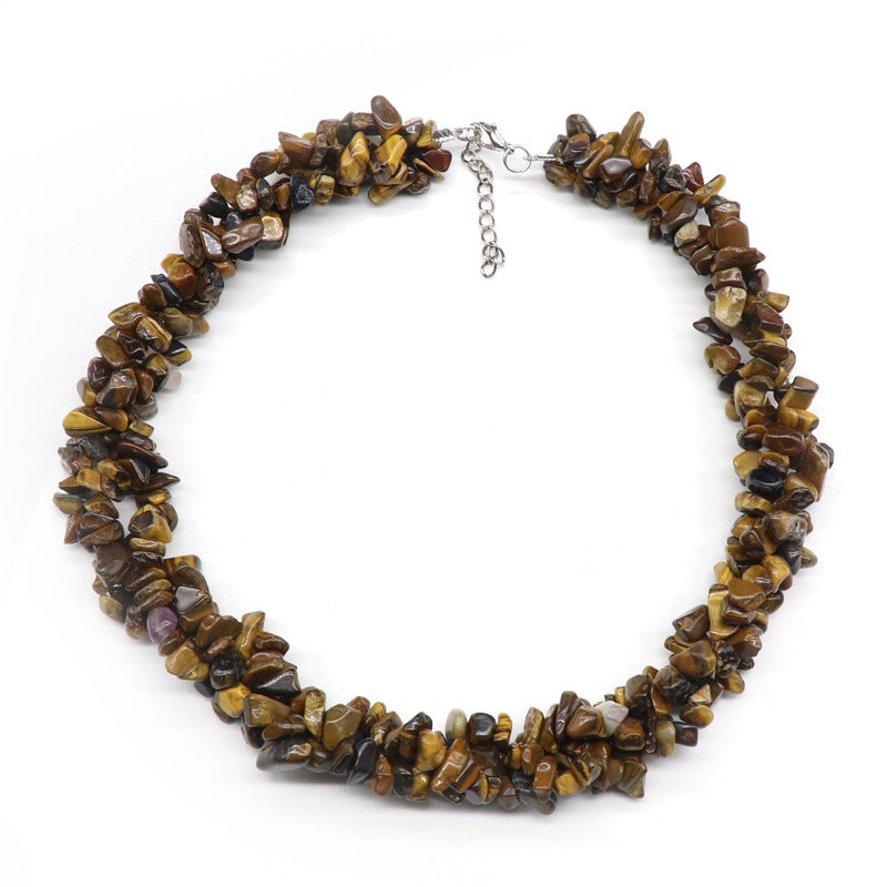 Crystal Chip Cluster Necklace