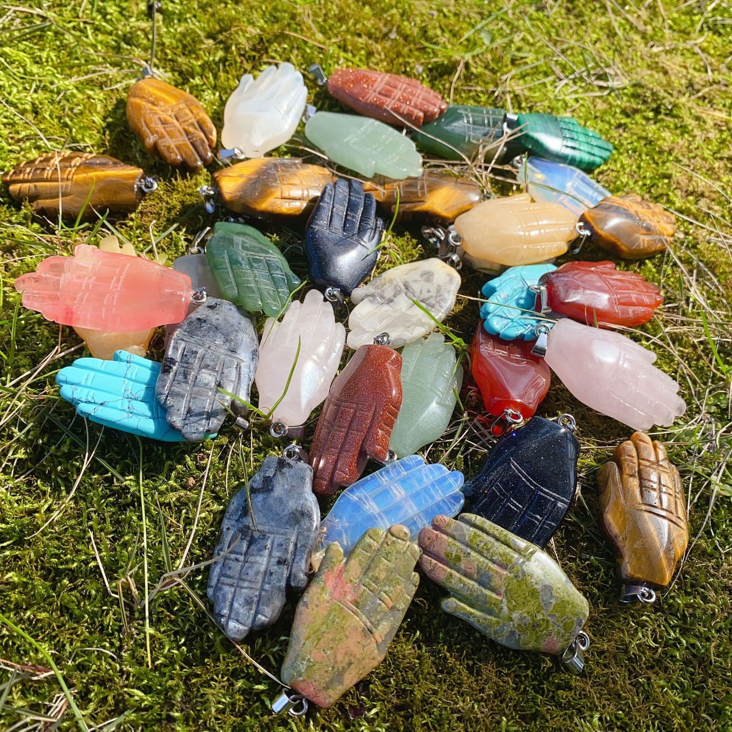 Crystal Buddha Hand Pendant