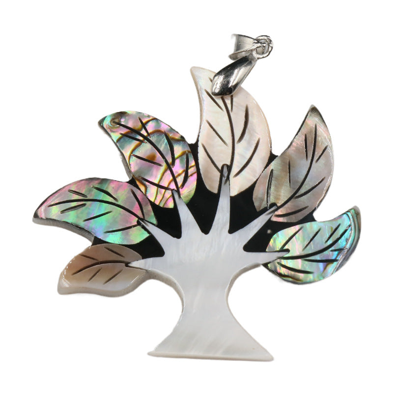 Abalone Shell Leaf Pendant