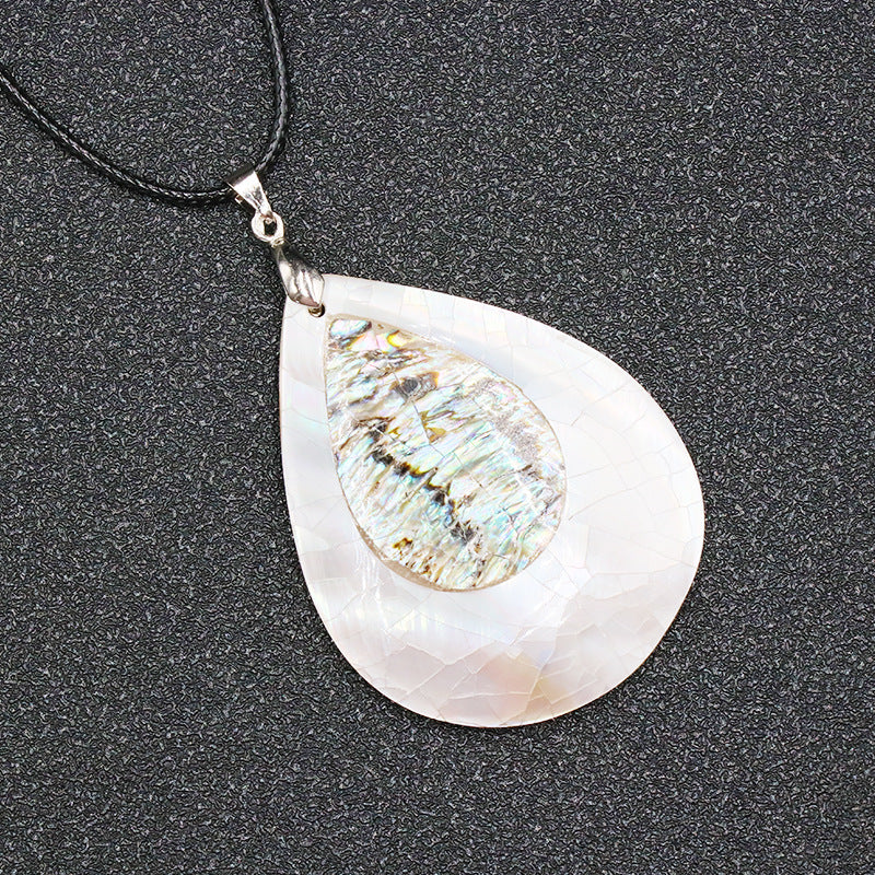 Abalone Shell Tear Drop Necklace