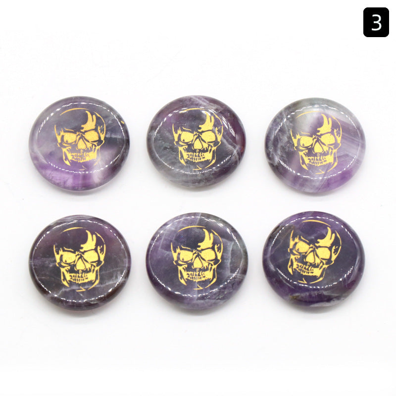 Skull Symbol Crystal Mini Button