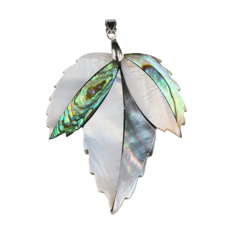 Abalone Shell Leaf Pendant