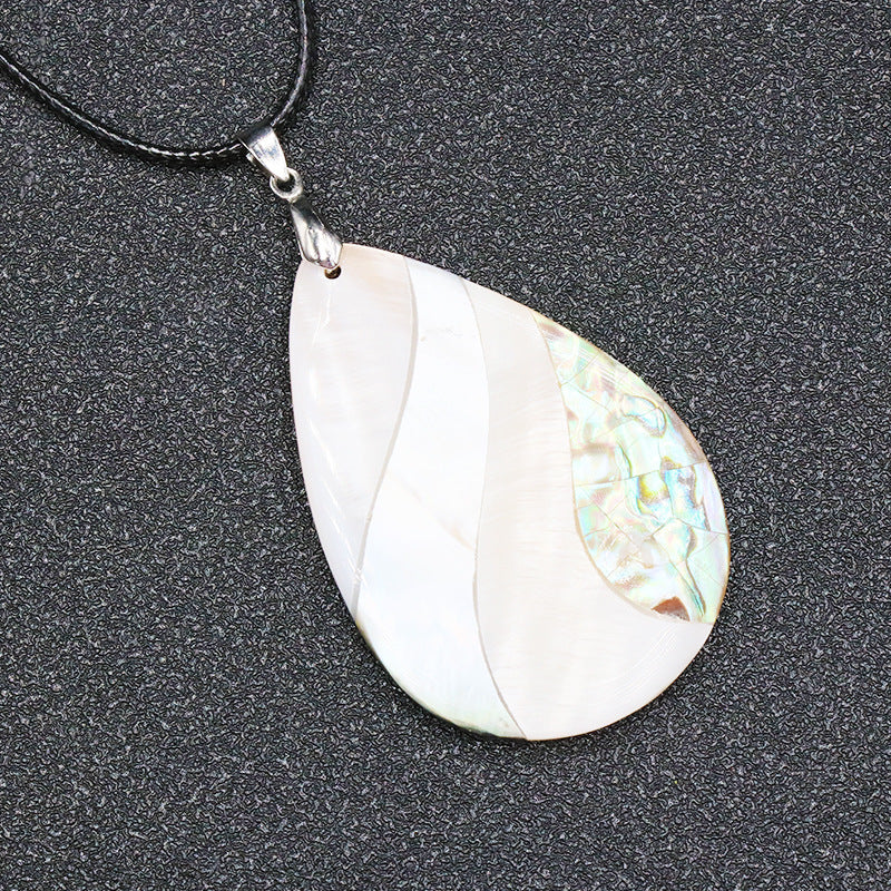 Abalone Shell Tear Drop Necklace