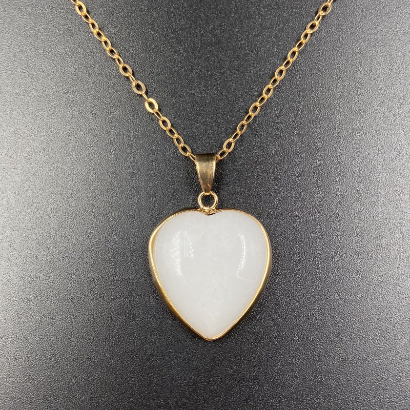 Gold Round Plated Heart Necklace