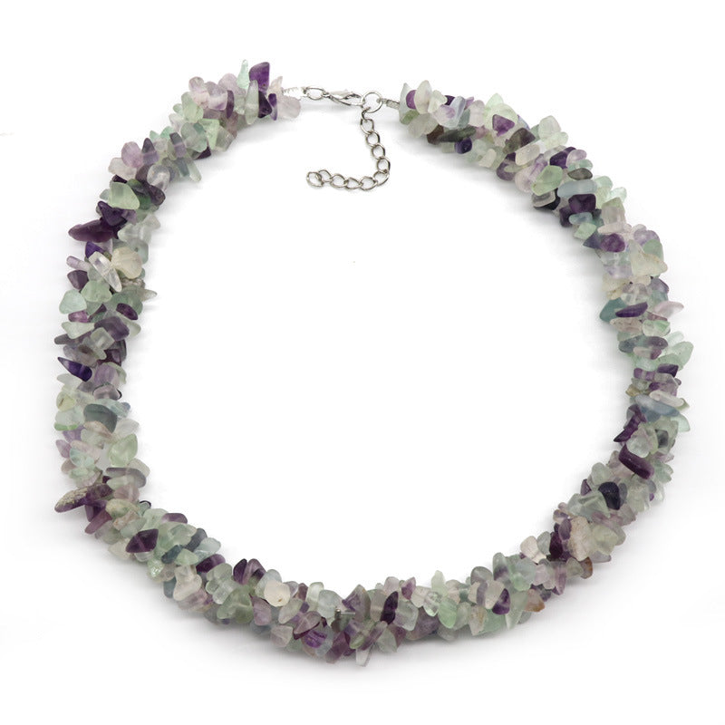 Crystal Chip Cluster Necklace