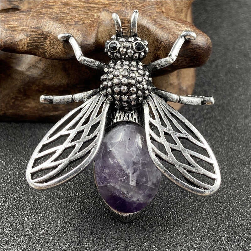 Crystal Bee Brooch&Pendant