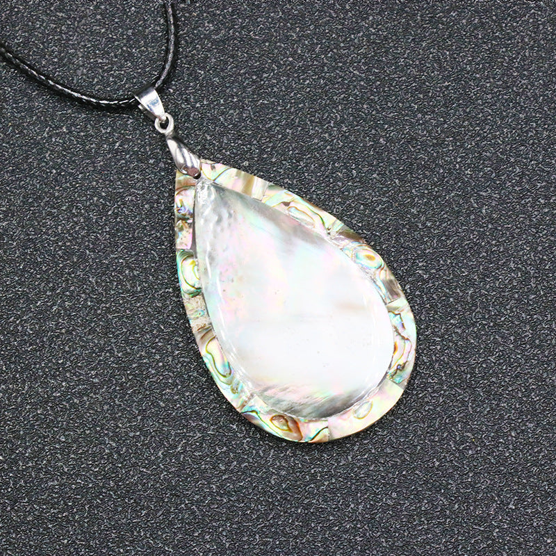 Abalone Shell Tear Drop Necklace