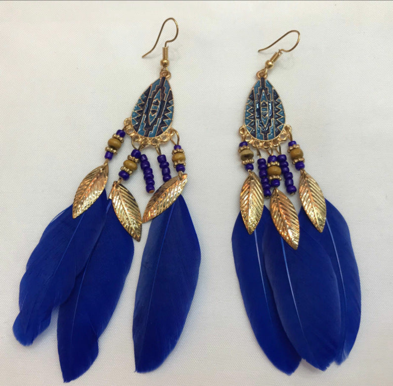 Feather Earrings-Shimmer – Bling Box